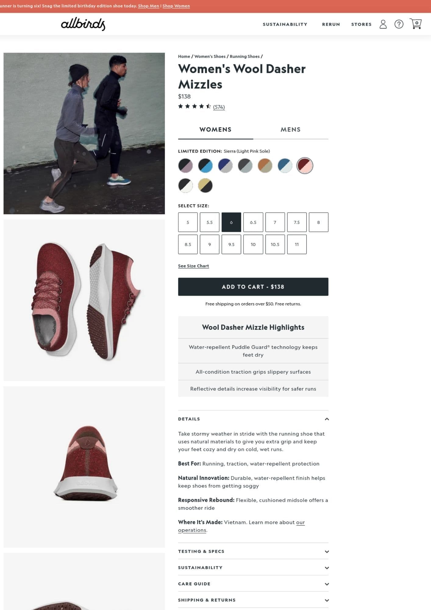 All birds example of an optimized product landing page All birds example of an optimized product landing page