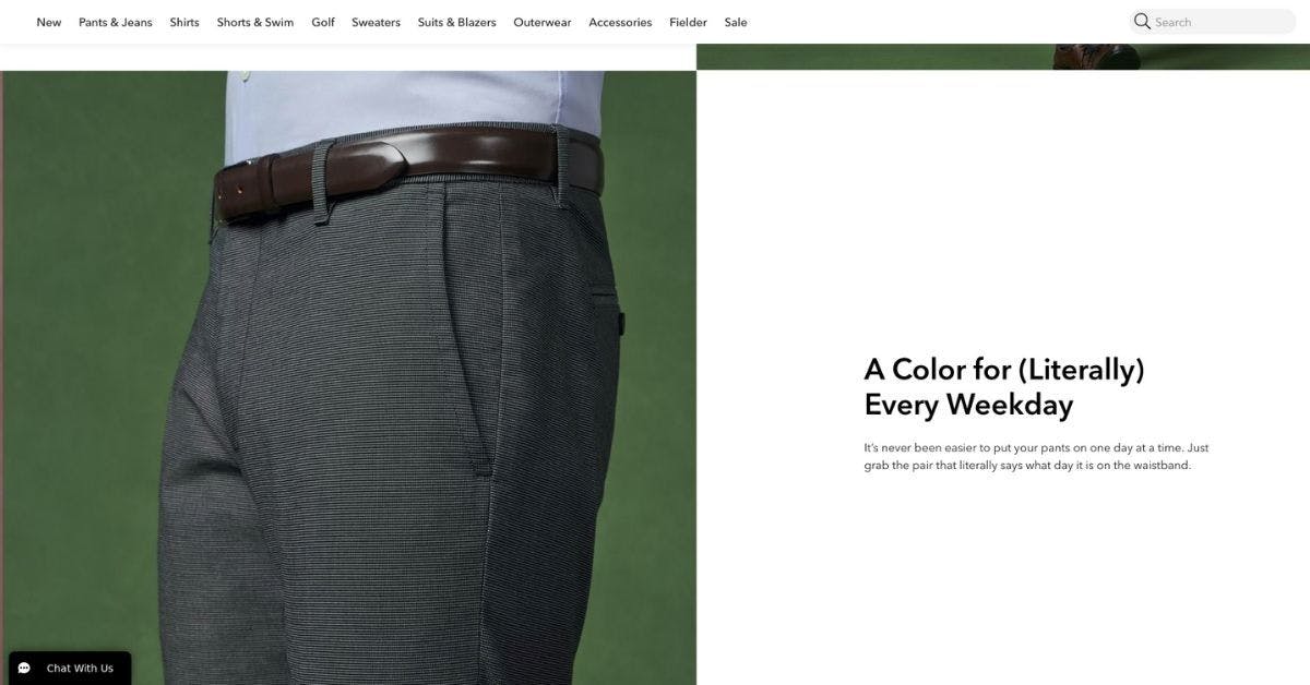 Quality product photo of a pant by Bonobos