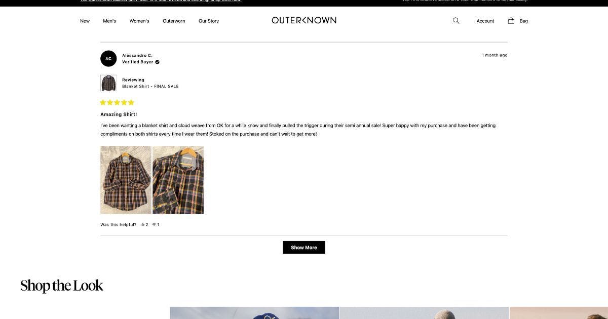 Outerknown product reviews