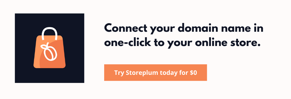 Storeplum ad to connect domain name