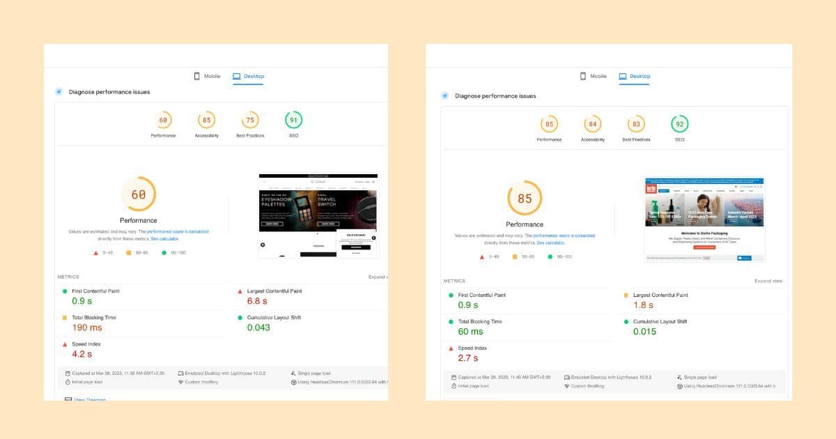 Website page speeds built on Magento vs Bigcommerce Website page speeds built on Magento vs Bigcommerce